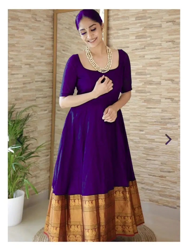 lazza Pure Silk Zari Weaving Gown Catalog